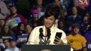 Teleprompter Glitch: Cardi B Goes Quite For A Minute At Rally Due To Missing Script| Watch