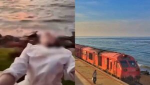 Chinese Tourist Leaning Out of Train for Reels Hit by Tree Branch in Sri Lanka, Survives | WATCH