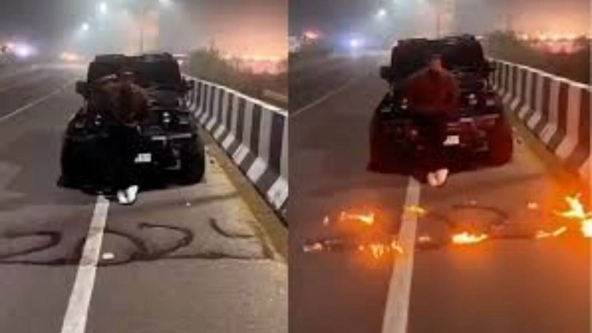 UP Man Sets Road Ablaze for New Year Reel; Here’s What Happened Next