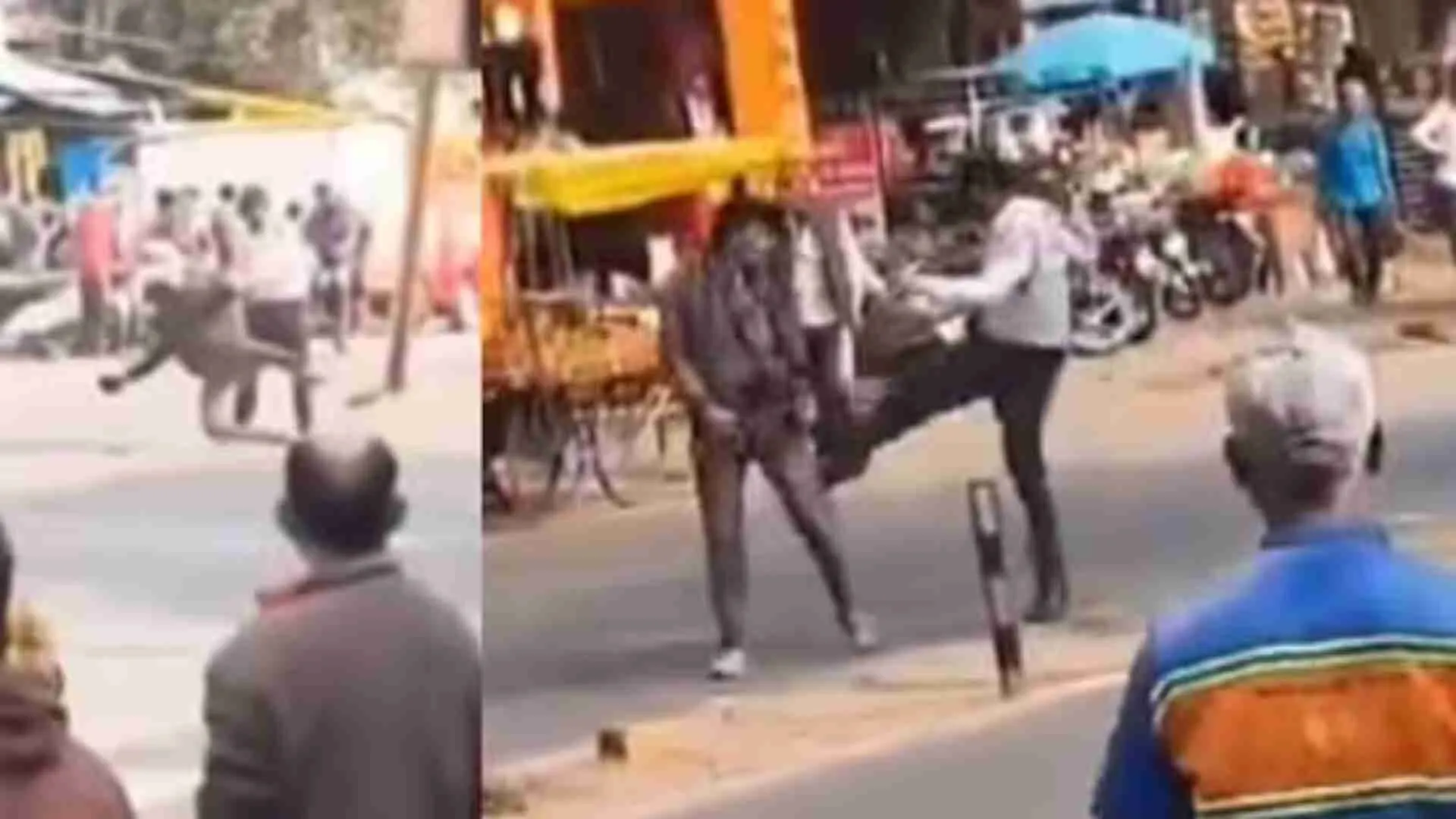 Bhopal Shock: Traffic Police Shoves And Kicks Man For Standing Near Governor’s Convoy | WATCH