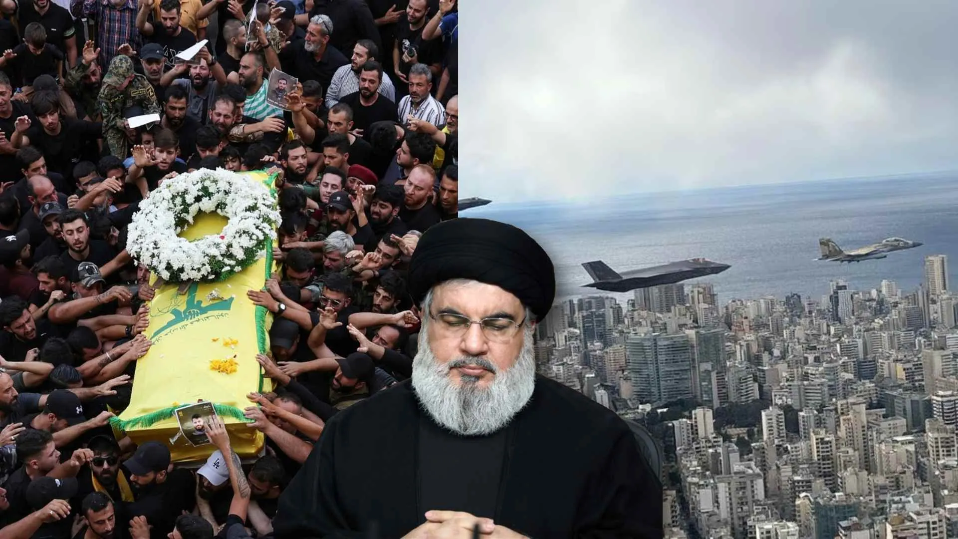 Israeli Warplanes Hover Over Stadium Hosting Hezbollah Commander’s Funeral | Watch