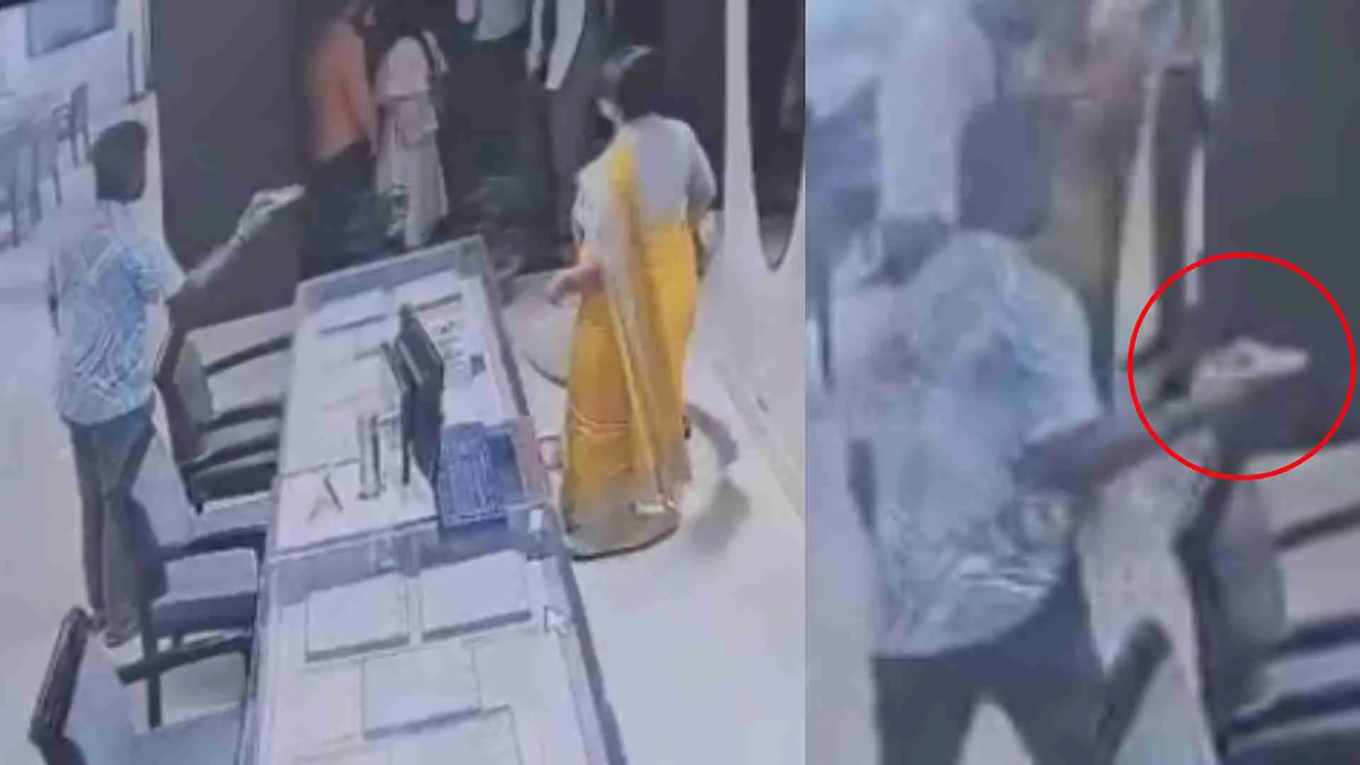 Masked Thieves Rob Rs 25 Crore Jewellery From, Tanishq Showroom At Gunpoint | WATCH