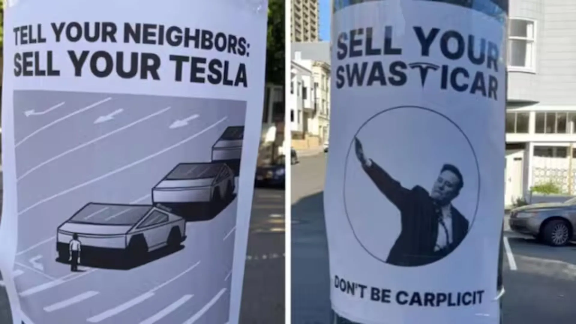 Pamphlets Urge Tesla Owners to Sell Their ‘Swasticar’