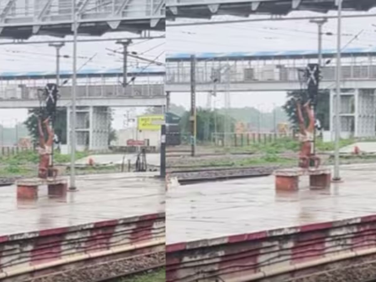 ‘Only in India’: Elderly Man Does Yoga in Rain on Railway Platform