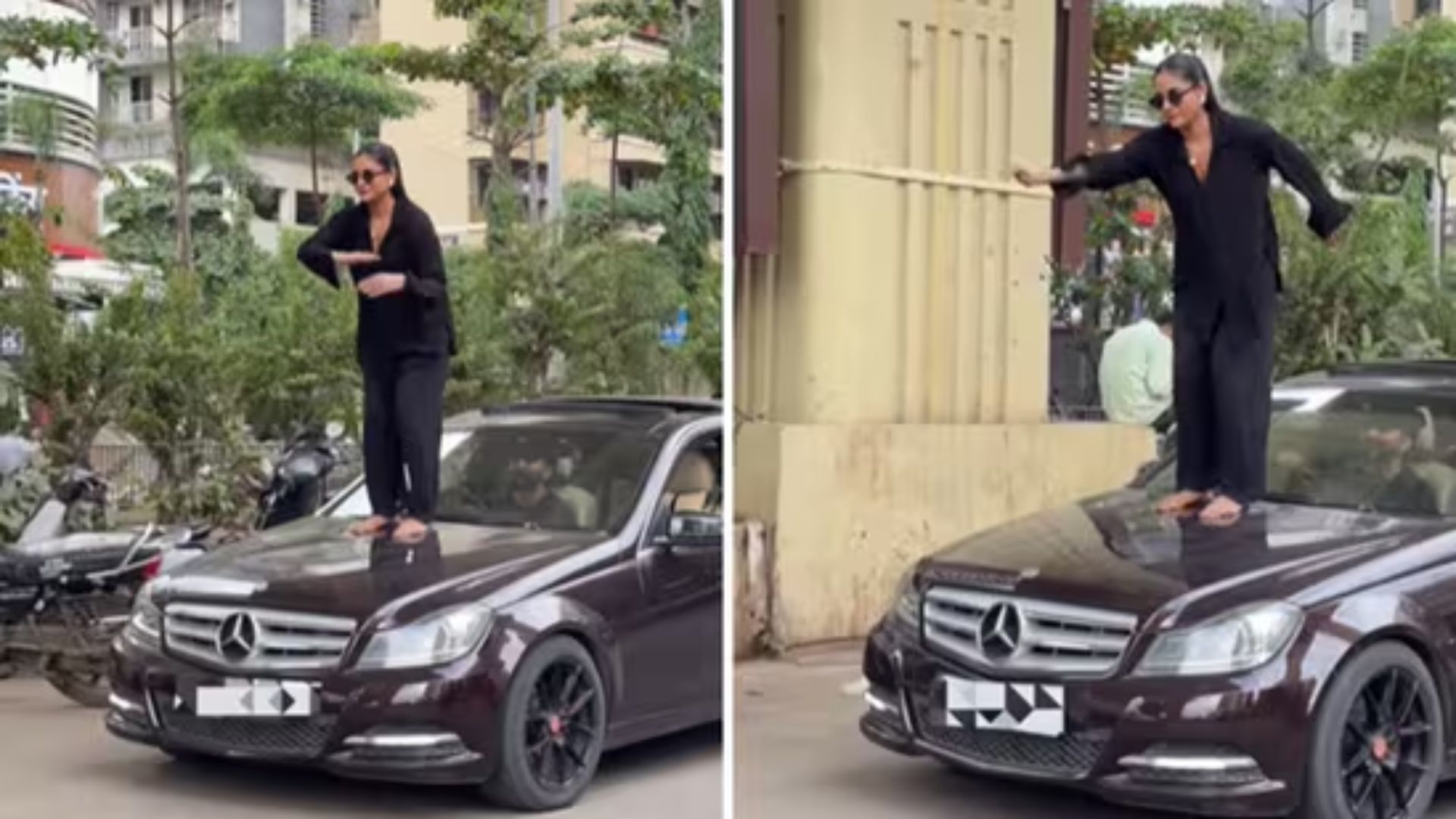 Influencer Nazmeen Sulde Dances on Moving Mercedes, Faces Police Action | VIDEO