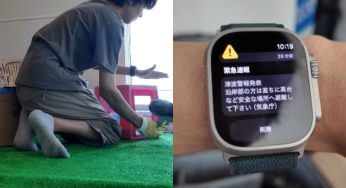 Japanese Man Dashes Out Mid-Breakfast with Pets After Tsunami Alert