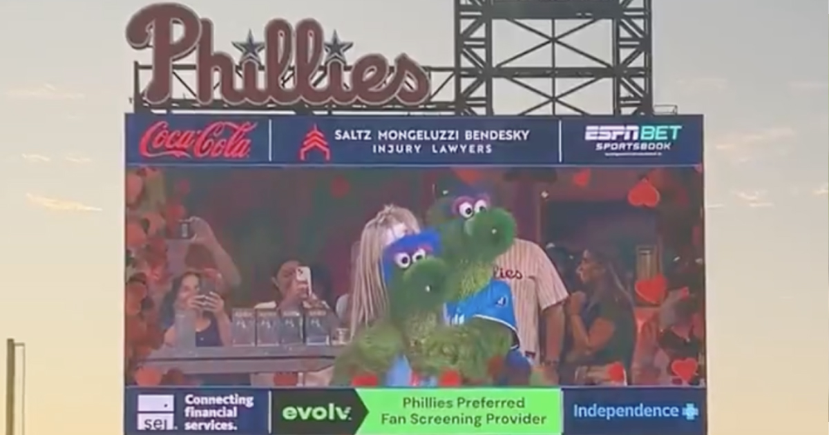 Phillies Mascots Hilariously Recreate Coldplay Kiss Cam Viral Moment at Baseball Game | Watch