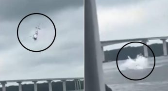 Royal Malaysia Police AS355N Helicopter Crashes Near MMEA Jetty in Gelang Patah | Watch