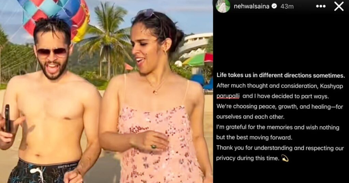 Saina Nehwal Announces Separation from Husband Parupalli Kashyap After Six Years of Marriage