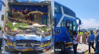 3 Buses Carrying Amarnath Pilgrims Collide in Kulgam Injuring 10, Yatra Resumes | Watch