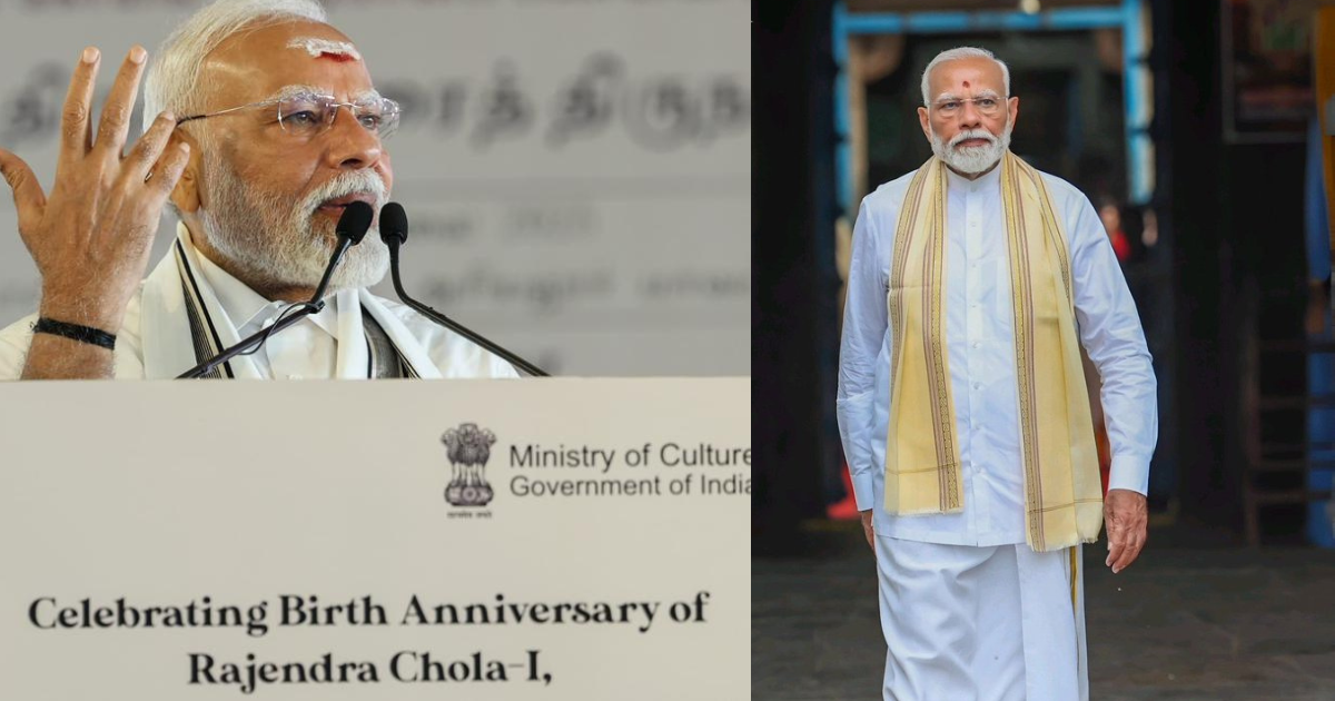 PM Modi Honors Chola Legacy in Tamil Nadu with Commemorative Coin and Statue Announcement