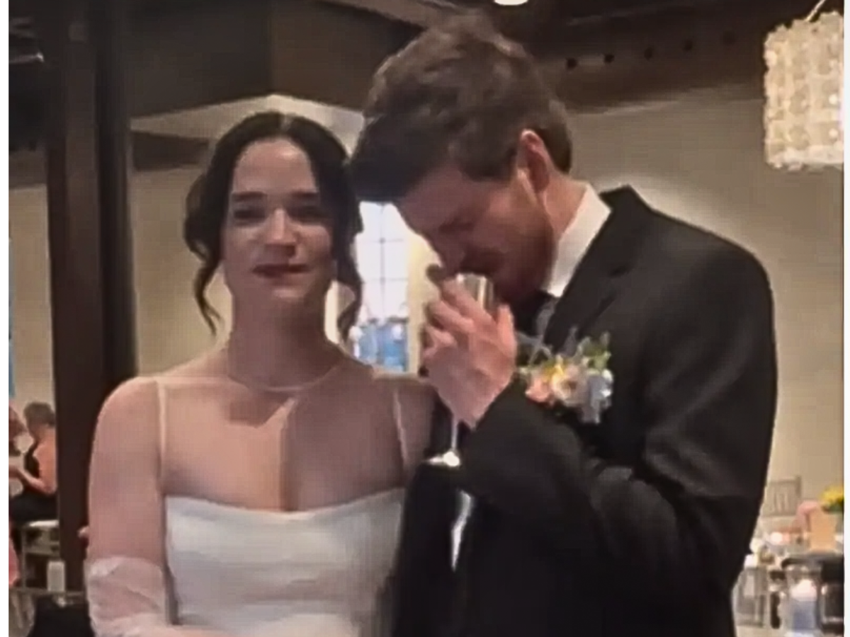 Woman’s Touching Gesture During Wedding Painting Stuns Groom, Internet in Tears | Watch