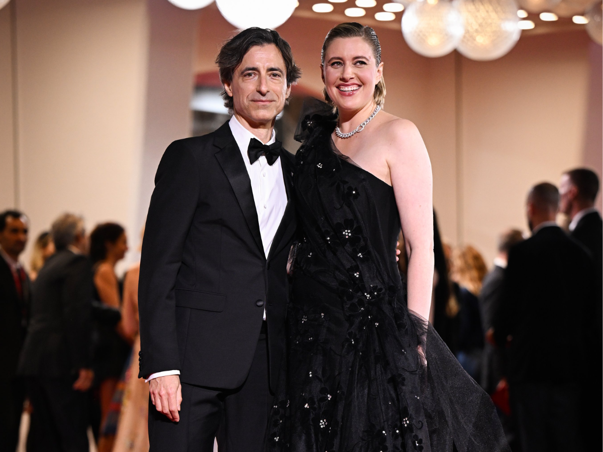 Greta Gerwig and Noah Baumbach at the Jay Kelly screening. - Photo Gallery
