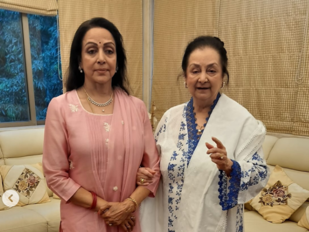 Golden Memories Rekindled: Saira Banu and Hema Malini’s Heartwarming Reunion