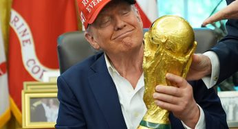 Trump Lifts 2026 FIFA World Cup Trophy, Asks FIFA Chief If He Can Keep It | Watch