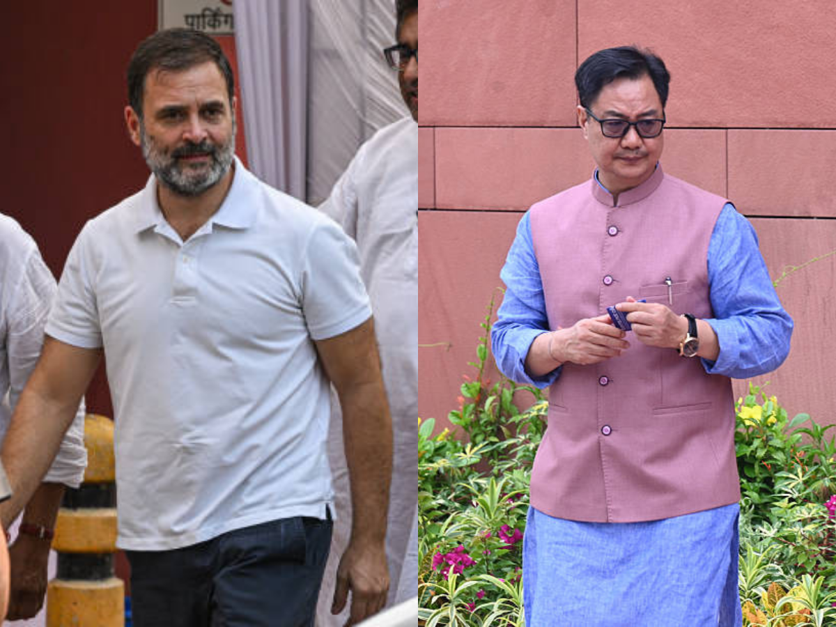 Rijiju Slams Rahul Gandhi Over ‘Irresponsible Remarks’ and Weak Leadership