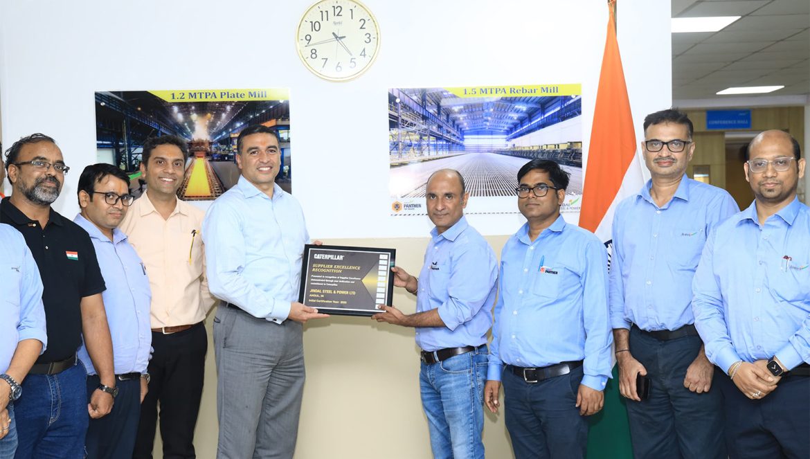 Jindal Steel Ltd. Awarded Supplier Excellence Recognition (SER) Certificate by Caterpillar Inc.
