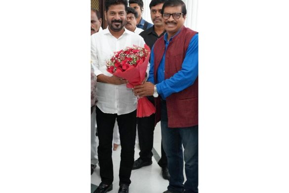 Abhijeeth Bhattacharjee invited the Chief Minister Revanth Reddy to Grace Diamond Jubilee Dussehra Celebrations