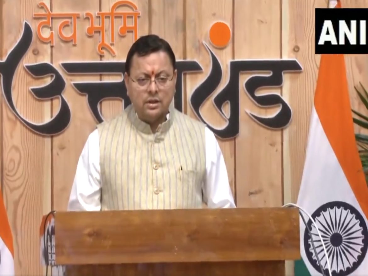 Uttarakhand CM addresses foundation stone laying ceremony of roads reconstructed under Central Road Infrastructure Fund in Udham Singh Nagar