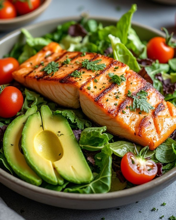 Avocado paired with salmon for omega-3-rich brain food. - Photo Gallery