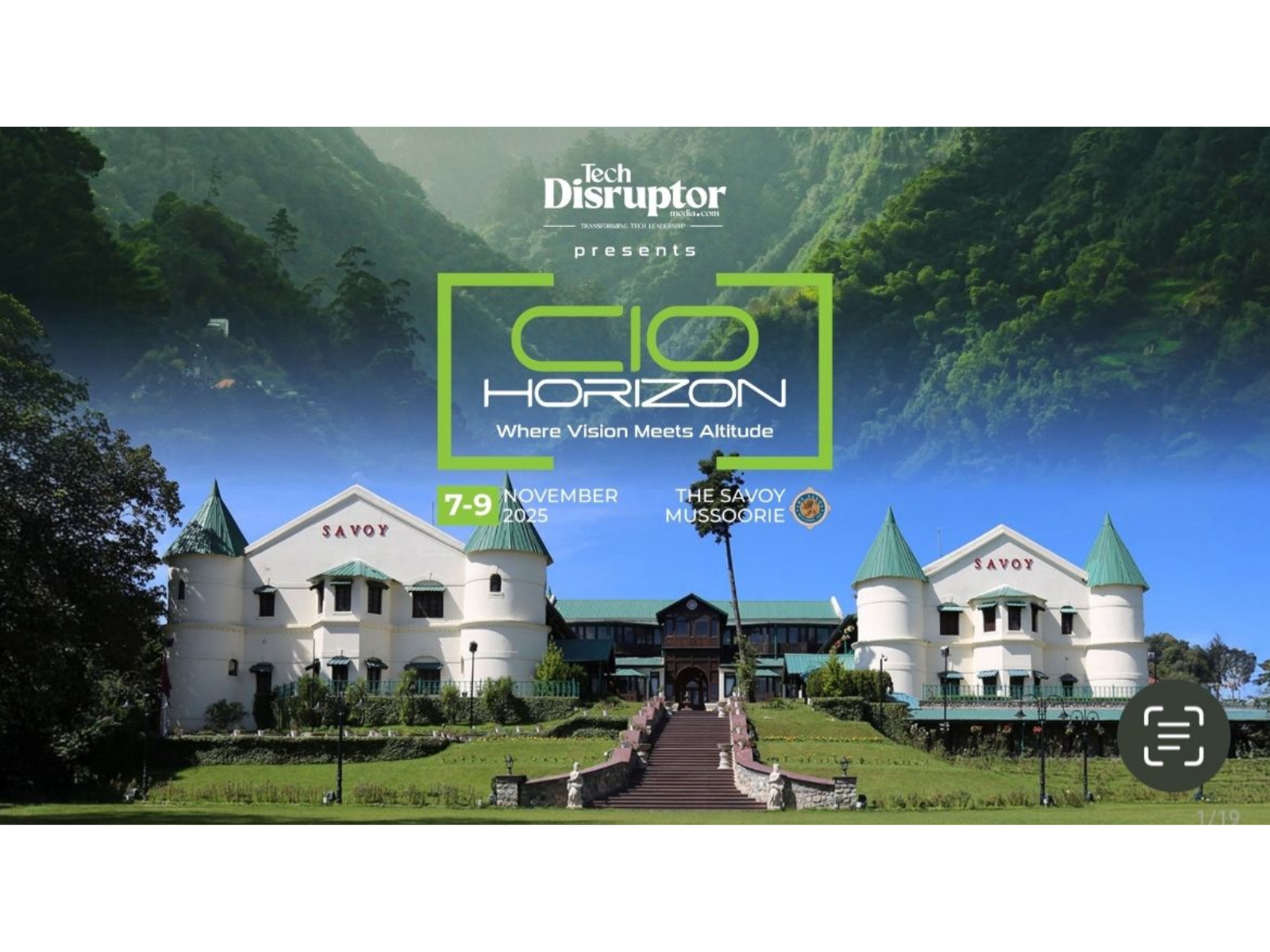At the Historic Savoy, Mussoorie: CIO Horizon 2025 Announced by Tech Disruptor Media