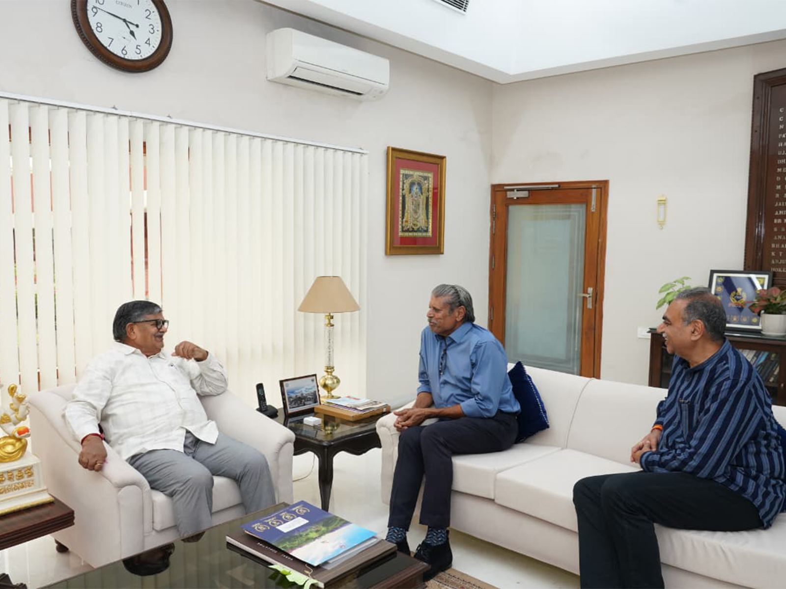 Kapil Dev meets Punjab Governor Gulab Chand Kataria