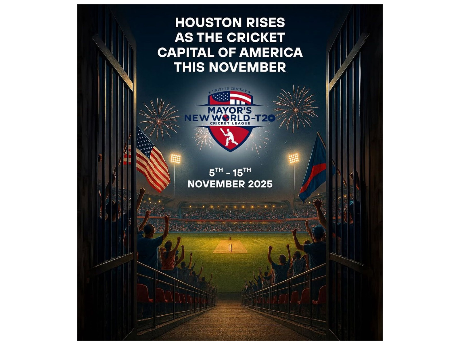 Mayor's New World T20 to be played in Houston from Nov 5 to 15
