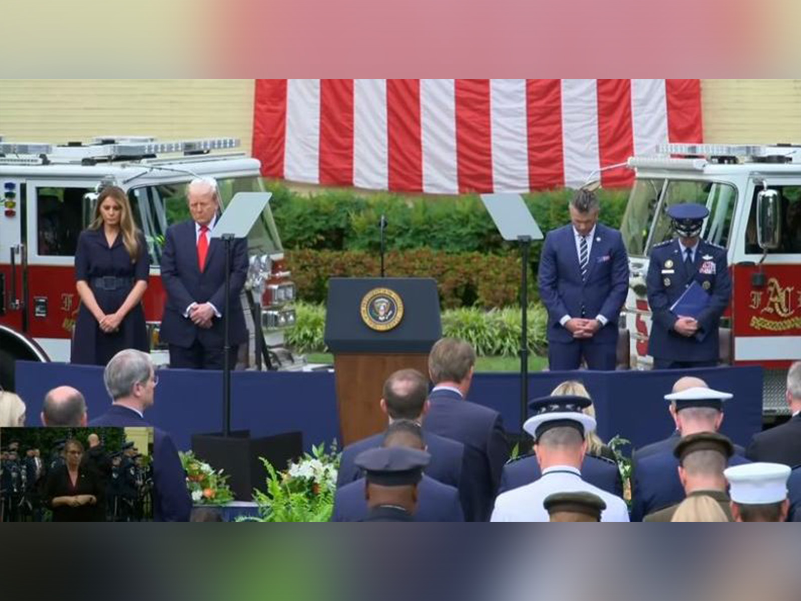 President Trump, First Lady Melania attend 24th anniversary of 9/11 attack