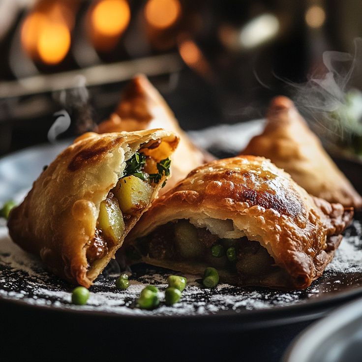 Ancient style baked meat filled pastries resembling early samosas. - Photo Gallery