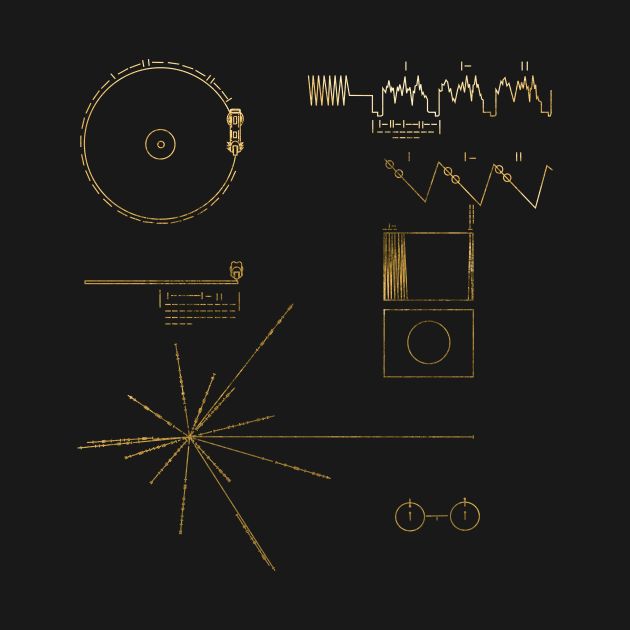 Artistic concept of Voyager 3 carrying a modern Golden Record - Photo Gallery