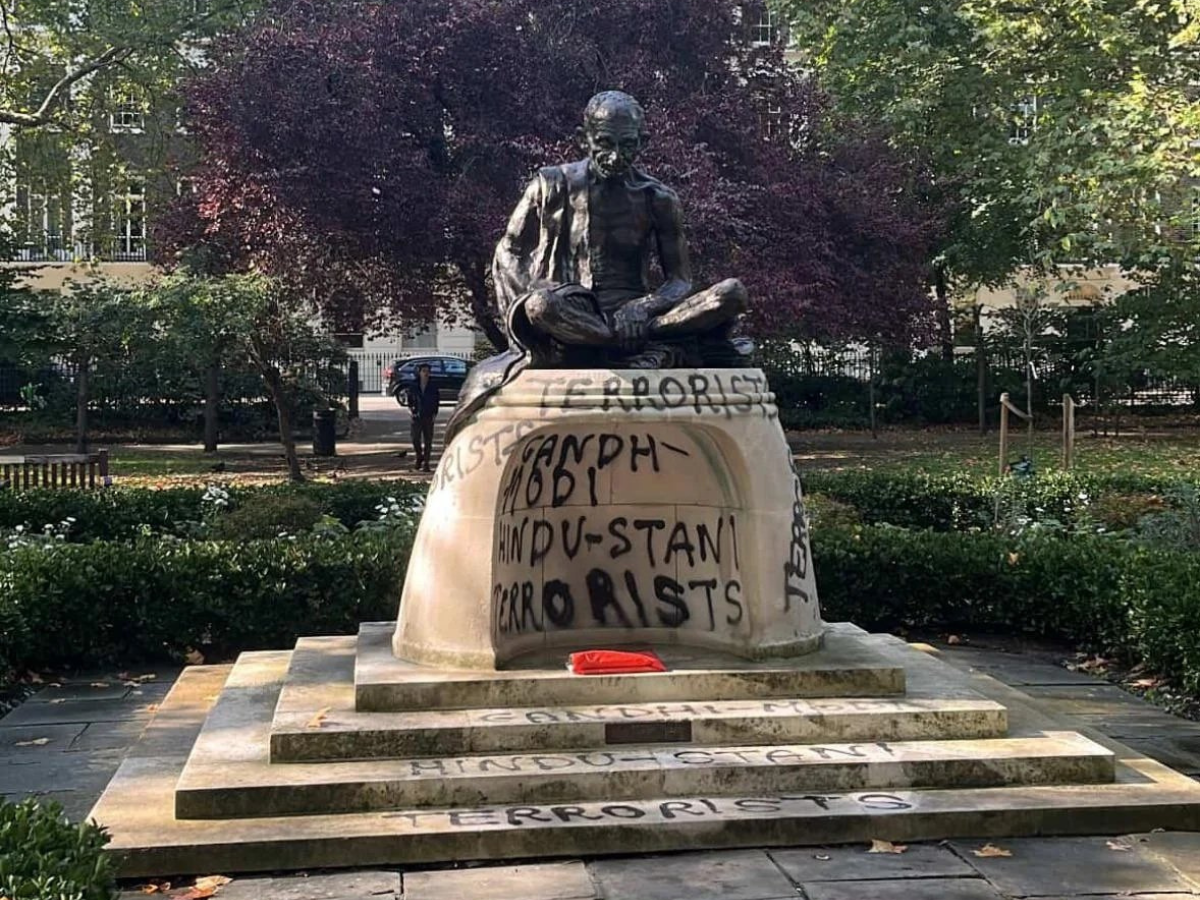 Gandhi Statue Defaced in London: India Condemns ‘Shameful Act’