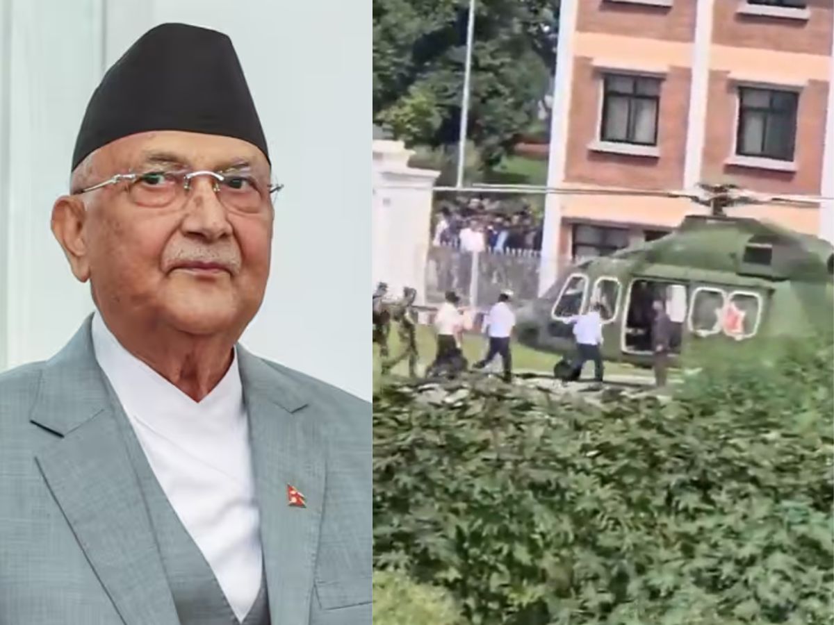 Nepal Protests: PM KP Oli Escapes in Chopper Amid Gen Z Anger & Violence | Watch