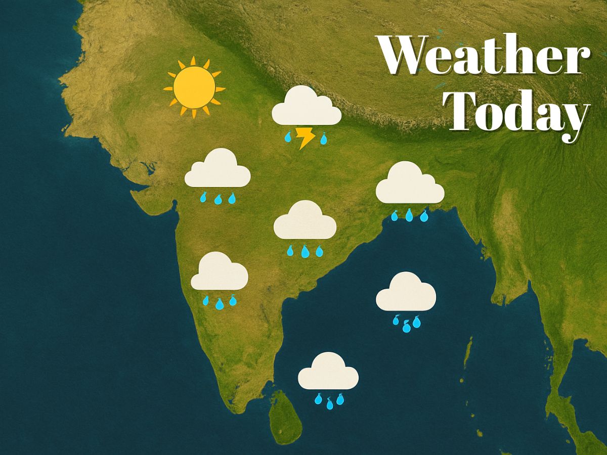 Weather Today: IMD Warns of Isolated Heavy Rainfall and Thunderstorms Across Multiple States Today