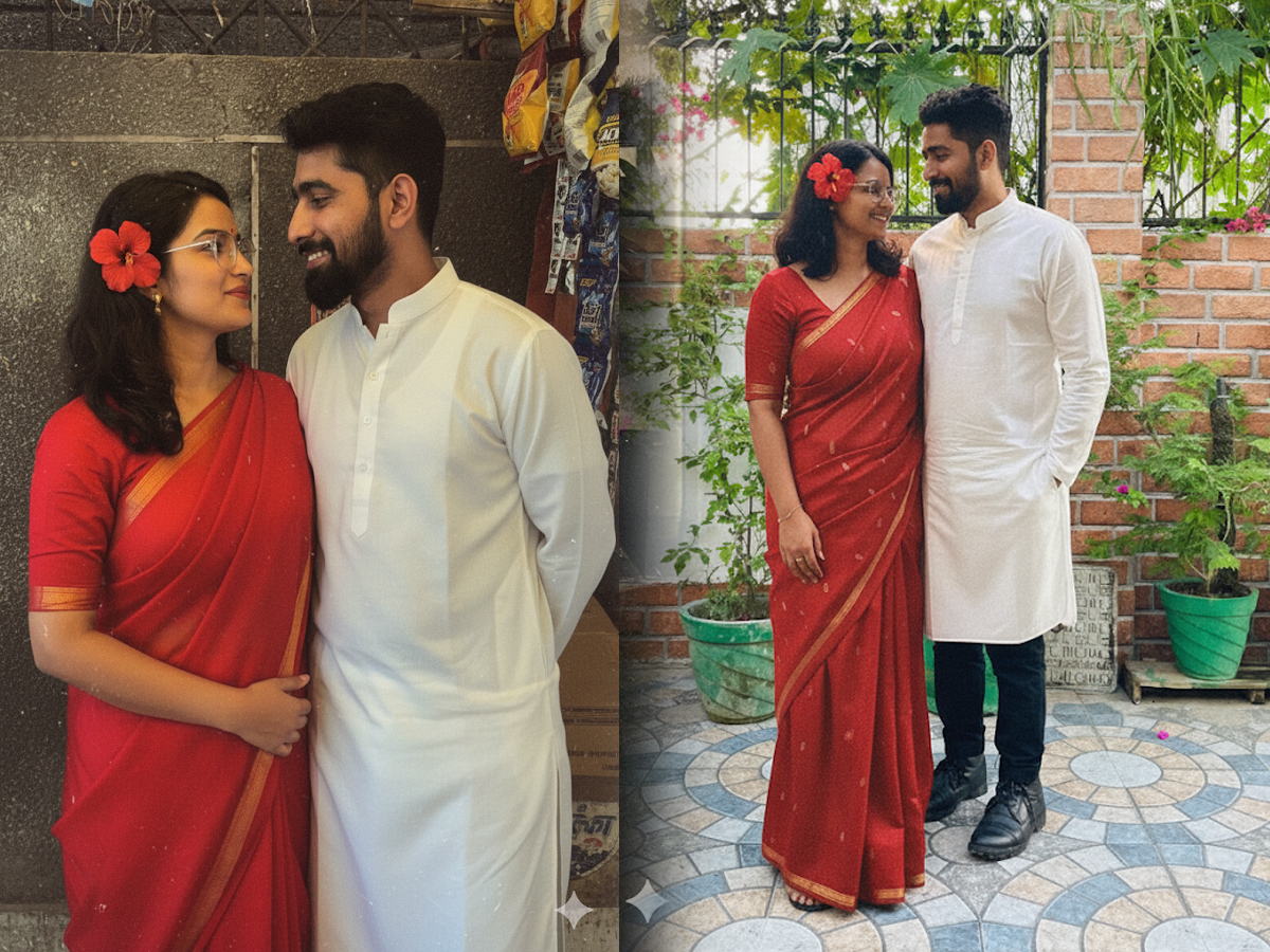 Romantic Retro Saree Prompt Romantic Retro Saree Prompt