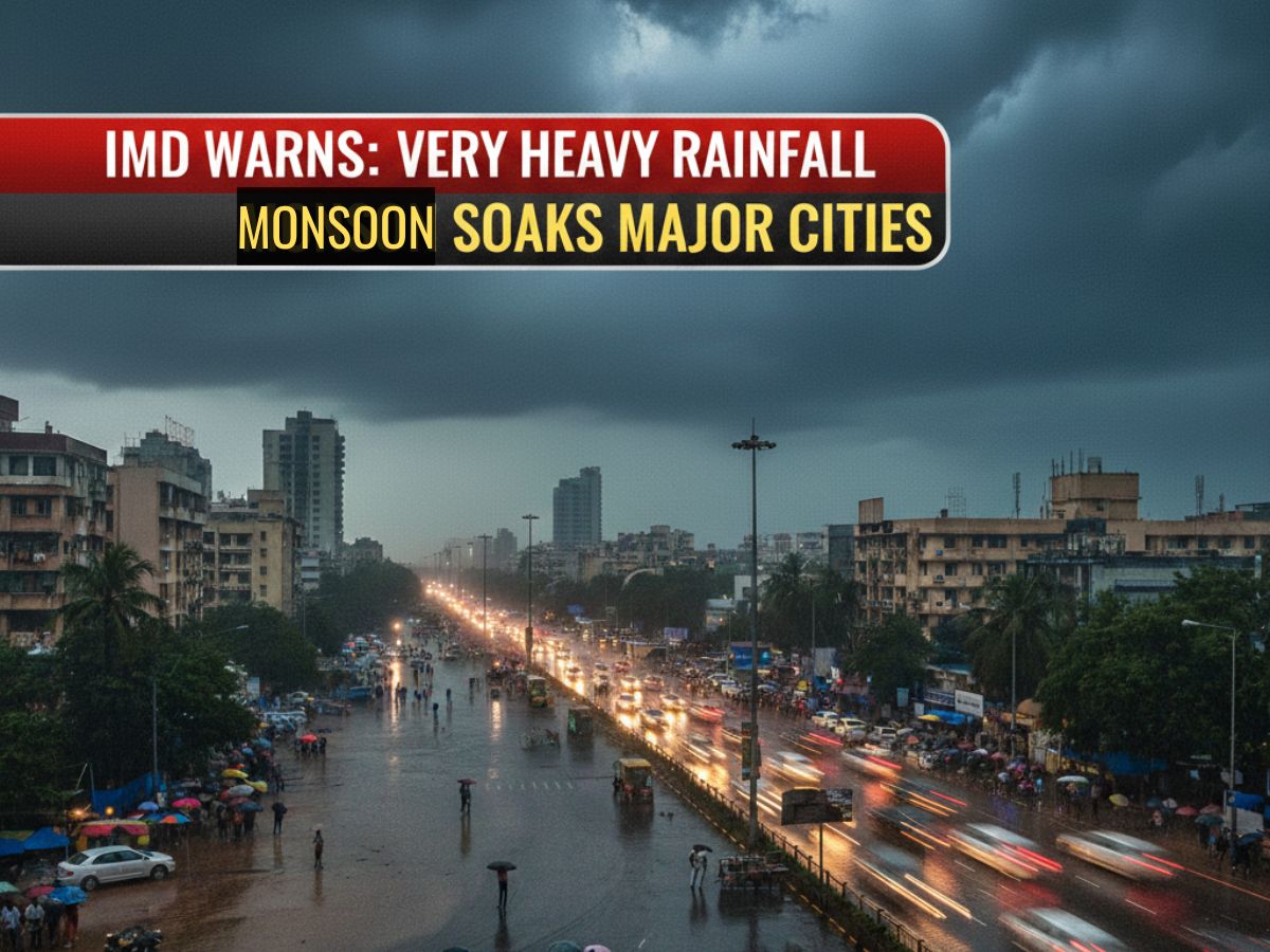 Weather Today: IMD Warns of ‘Very Heavy Rainfall’ as Monsoon Soaks Major Cities | Know Your City
