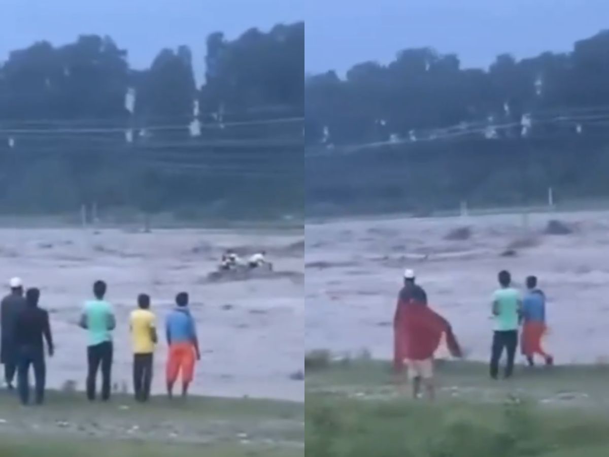 Tractor-Trolley with 10 Workers Swept Away in Dehradun Flash Floods After Cloudburst | VIRAL VIDEO