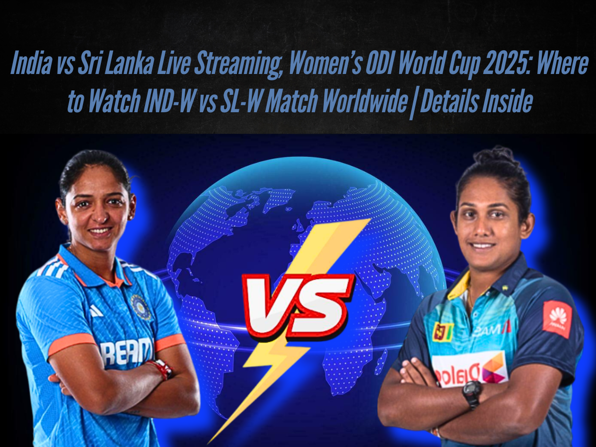 India vs Sri Lanka Live Streaming, Women’s ODI World Cup 2025: Where to Watch IND-W vs SL-W Match Worldwide | Details Inside