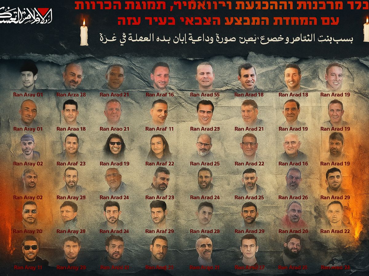 Hamas Issues Ominous Poster, Dubbing 48 Captives “Ron Arad” in Chilling Message