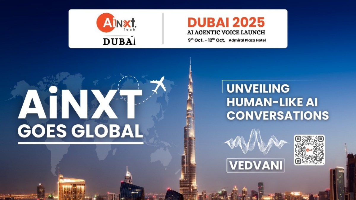 AiNXT Goes Global: The Grand Dubai Launch of ‘VedVani’ – A Human-Like Voice AI Revolution