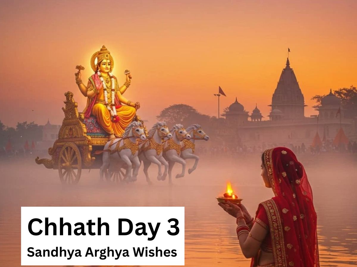 Chhath Puja Day 3: Sandhya Arghya Messages – Heartiest Wishes with Sanskrit Mantras