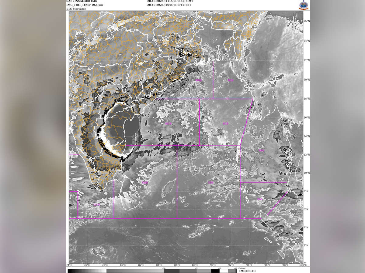 Cyclone Montha: ISRO Satellite Captures Massive Storm as India’s East Coast Faces Fury