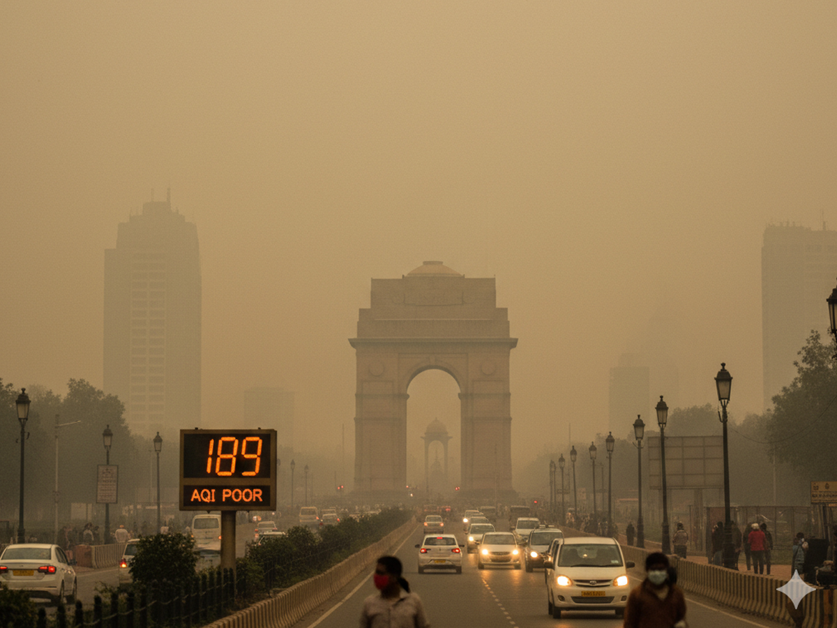 Delhi Braces for First ‘Poor’ Air Quality of the Season as AQI Rises to 189