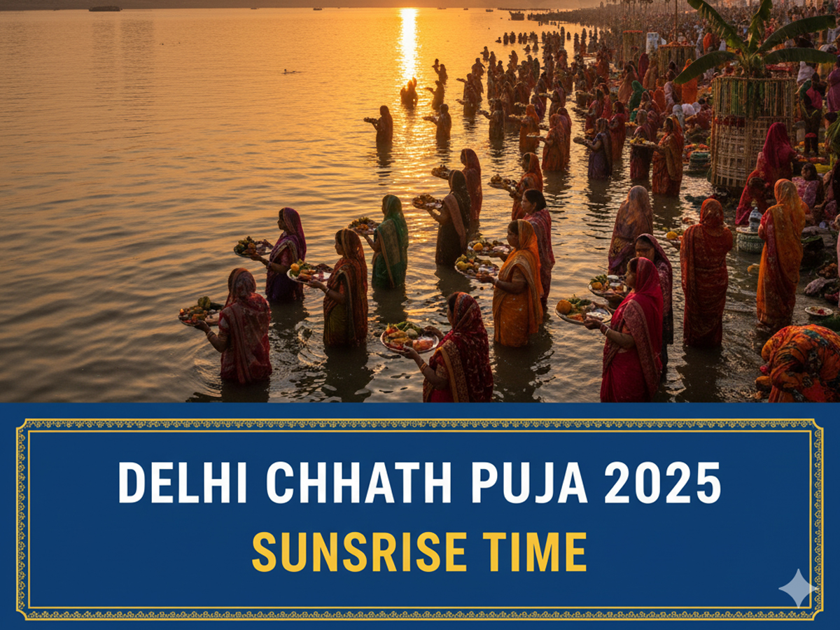 Delhi Chhath Puja 2025 Sunrise Time: Check Usha Arghya Sunrise Time, Muhurat, Rituals, Puja Vidhi, & Paran Date