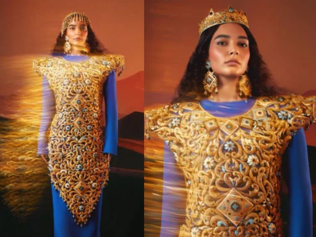 ‘Dubai Dress’ Worth ₹9.65 Crores Sets Guinness World Record With 10 Kg of Gold | Watch