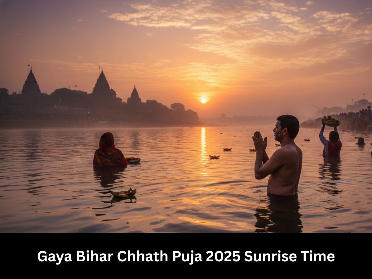 Gaya Bihar Chhath Puja 2025 Sunrise Time: Check Usha Arghya Sunrise Time, Muhurat, Rituals, Puja Vidhi, Paran Date