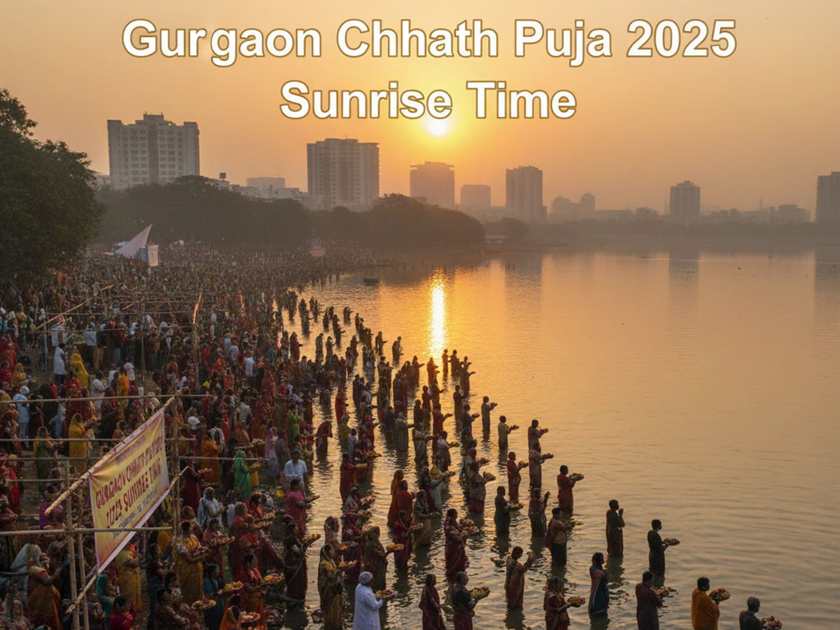 Gurgaon Chhath Puja 2025 Sunrise Time: Check Usha Arghya Sunrise Time, Muhurat, Rituals, Puja Vidhi, & Paran Date