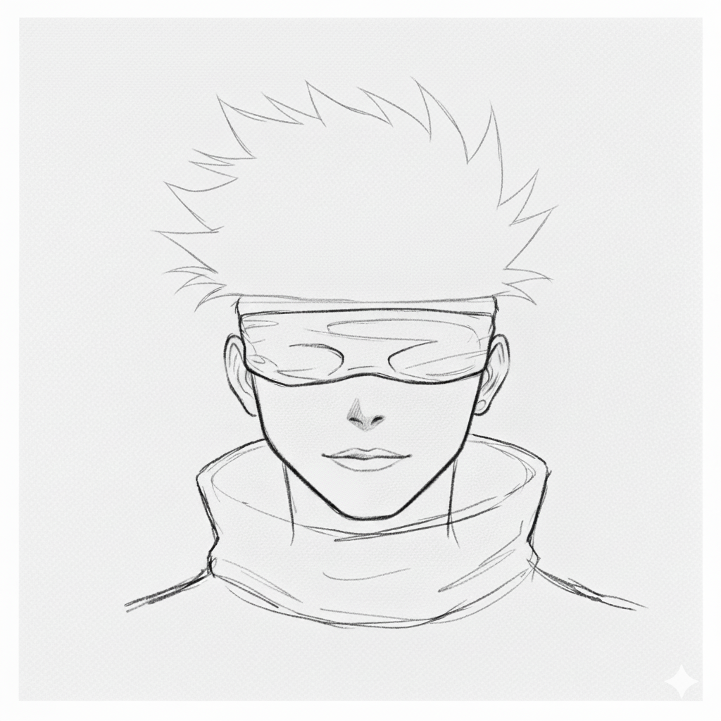 How to draw gojo with pencil 3 How to draw gojo with pencil 3