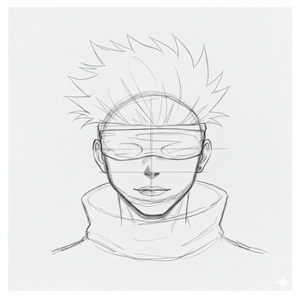 How to draw gojo with pencil 5 How to draw gojo with pencil 5