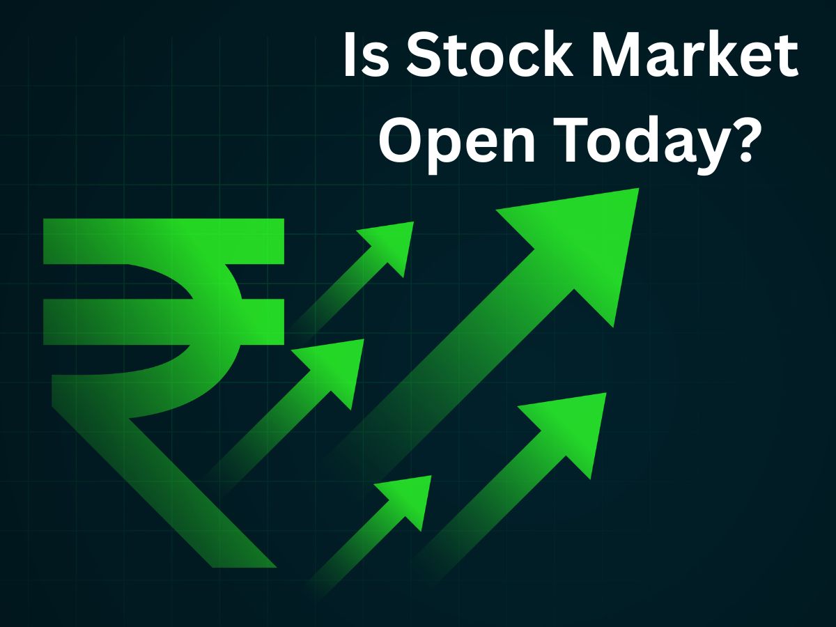 Stock market opening and closing times displayed on a digital clock