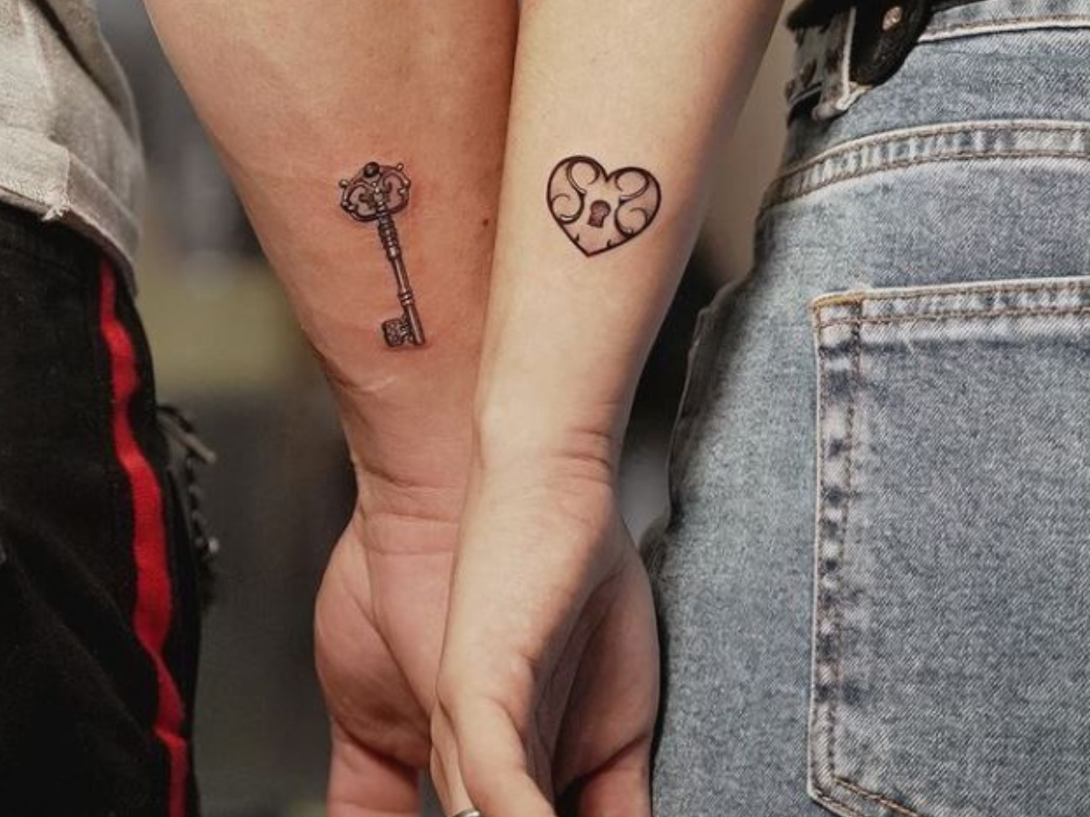 Lock and Key Tattoos for Couples